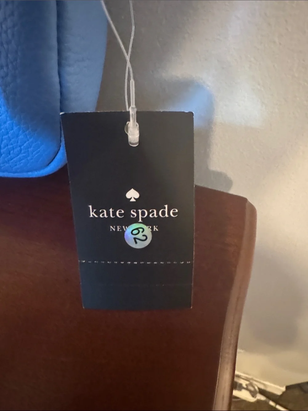 kate spade blue pebble leather crossbody with striped strap belt bag. New